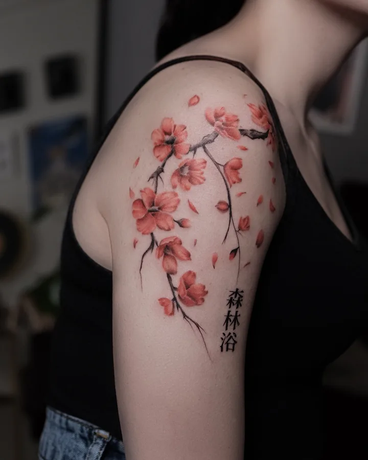 The sakura piece from the front